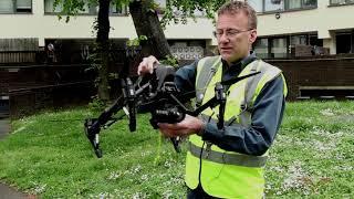 Denton Tower roof survey by drone