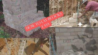 How to lay Block easy for Beginners|DIY| Ep.1 #construction #jamaica