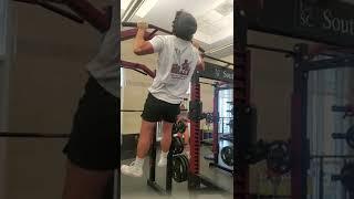 20 pull ups @180 lbs #shorts #gym