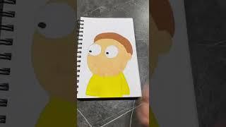 Drawing Morty from Rick and Morty with posca markers! Satisfying Art! (#shorts) (#art)