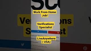 Easy Peasy Work From Home Job | Verifying Employment |  Live Anywhere ( USA ) #shorts