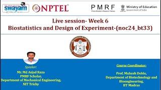 Live session- Week 6: Biostatistics and Design of Experiment-(noc24_bt33)