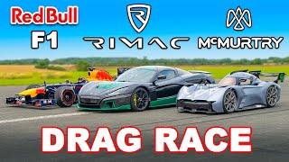 Mobil F1 vs Hypercar TERKENCANG di Dunia: DRAG RACE