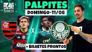 PALPITES E APOSTAS DE FUTEBOL PARA HOJE 11 08 2024 + BILHETE PRONTO (DOMINGO)