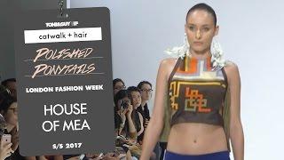 Catwalk hair: polished ponytails for House Of MEA at London Fashion Week SS17