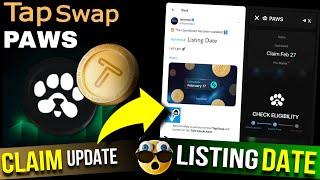 Tapswap Airdrop Listing Date | Paws Airdrop Listing Date | Paws & Tapswap Claim Update