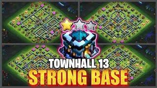 STRONG BASETH13 TROPHY BASE + REPLAY || TH13 TROPHY PUSHING BASE ANTI 3 STAR || TH13 BASE+LINK