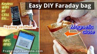 Make & Test DIY Faraday bag for key FOB, RFID card, Passport - STOP Keyless car theft & more