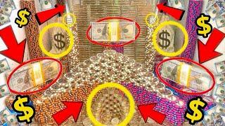 WORLD’S “LARGEST” GOLDEN WALL CRASHES DOWN! HIGH LIMIT COIN PUSHER $10,000,000 BUY IN, MEGA JACKPOT!