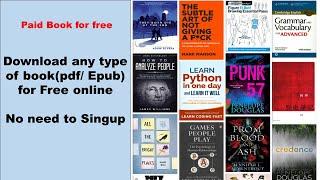 Download paid book for free without sing-up | Z-library