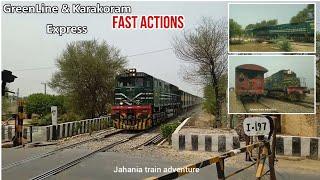 Fast Trains Through Pass Jahania Canal Bridge & Station