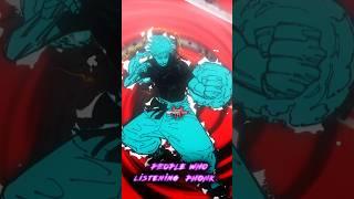 PEOPLE WHO LISTENING PHONK | SPIDY GX7 | #edit #gojo #sukuna #shorts