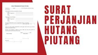 Surat Perjanjian Hutang Piutang