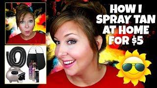 HOW TO SPRAY TAN AT HOME FOR $5!!! DIY Professional spray tan!!