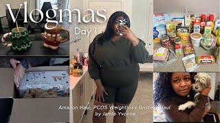 Vlogmas  2024 DAY 1  | Amazon Haul , Gluten Free and Dairy Free Grocery Haul | Day in my life vlog