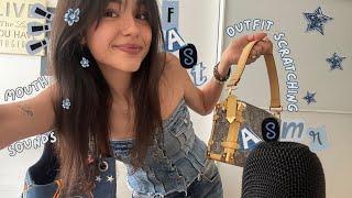 ASMR Fast and Aggressive Outfit Scratching +  Jean Scratching + Mouth Sounds + ⭐️Blc Collab⭐️ :D !