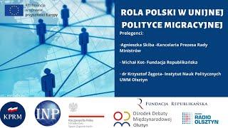 Radio Olsztyn debata RODM Olsztyn- Rola Polski w unijnej polityce migracyjnej