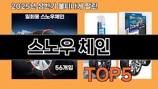 2025년 스노우 체인 Top5, 눈길 안전운전의 기본