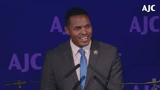 Ritchie Torres Stands with Israel at AJC Global Forum 2024, Introduced by Curtis Lane