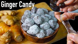 Ginger candy | home remedy for cough, cold & flu | ginger candy chews | jaggery ginger candy recipe