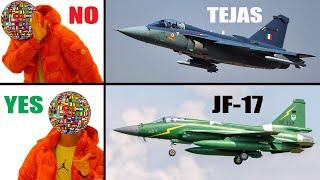 JF-17 Thunder VS LCA-Tejas Analysis | How Argentina, Malaysia & other countries Reject Tejas | AOD