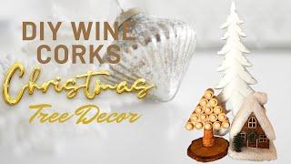 How to make a Christmas Tree Decor using wine corks #shorts