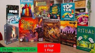 Die besten Brettspiele Mai 2024 - TOP Liste - 10 TOP und 1 Flop