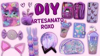 20 ARTESANATOS DIY ROXOS - MATERIAL ESCOLAR ROXO - TRUQUES E MAIS...