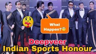 So Sweet When Ranveer Singh Taking Care of wife Deepika Padukone at Indian Sports Honour 2023