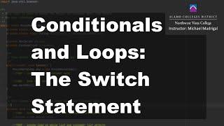 Java 1 Online, [6.01] More Conditionals and Loops: The Switch Statement