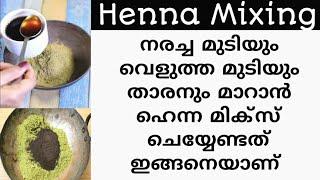 മുടിക്ക് കളർ കിട്ടാൻ ഹെന്ന ഇങ്ങനെ മിക്സ്‌ ചെയ്യണം/ നീലയമരി ചെയ്യുന്നതിന് മുമ്പ് ഹെന്ന ഇതുപോലെ ചെയ്യൂ