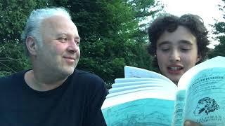 Russian Father and Son read a poem by Alexander Pushkin