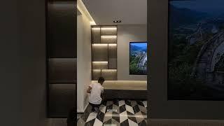 LCD Panel Wall Design - TV Unit Design 2024 | TV Cabinet design #shorts #bangalore