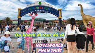 Du khách đi tour cả ngàn người đổ về du lịch Novaworld Phan Thiết đông vui nhộn nhịp đầu năm 2025