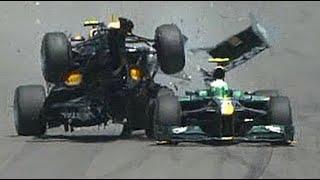 Mark Webber 2010 European Grand Prix crash