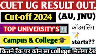 CUET 2024 CUT-OFF JNU & ALLAHABD UNIVERSITY'S | CUET 2024 Result | CUET 2024 Cutoff | All courses