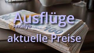 Aktuelle Preise für Ausflüge in Antalya, Türkei