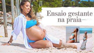 FOTOGRAFANDO UM ENSAIO FEMININO GESTANTE NA PRAIA