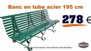 Banc public en tube acier - Emrodis