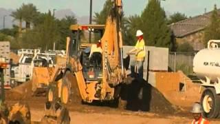 2 Deere Loader Backhoes Working