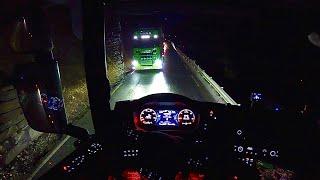 POV Driving in Norway Scania S560 - Night drivin, Odda