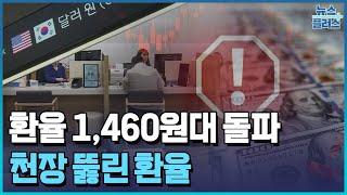 1,460원 뚫렸다...금융위기 이후 최고치/한국경제TV뉴스