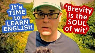 It's time to learn English \ "Brevity is the soul of wit" - what does it mean?