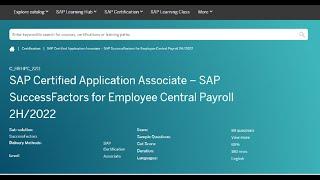 SAP SF EC Payroll C_HRHPC_2211 2H/2022 Certification Exam Questions and Answers Preparation