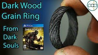 Making a Dark Souls Wood Grain Ring out of Damascus Steel