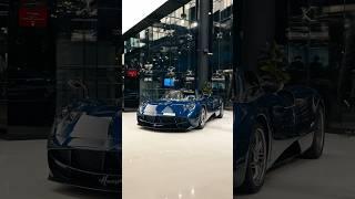 ASMR of Pagani Huayra Coupe in Exposed Blue Carbon #dubai #carshowroom #pagani #paganihuayra