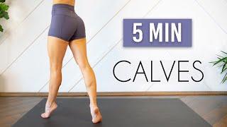 5 MIN CALF WORKOUT (Dancer Calves Challenge) - No Equipment