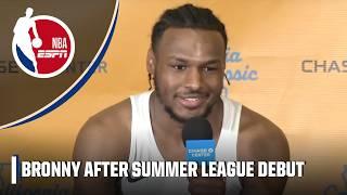 Bronny James reacts to making Summer League debut with the Los Angeles Lakers | NBA on ESPN