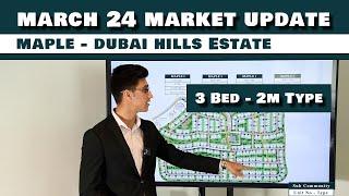 March 2024 - 3 Bedroom Maple Market Update, 2M Type - Dubai Hills Estate