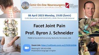 İON 435. Lecture, Schneider: Facet Joint Pain 08.04.2024